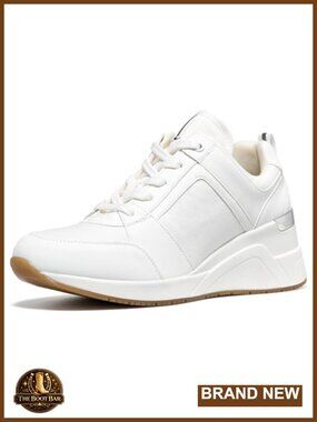 Wedge Sneakers Women Knit Lace-Up Fashion Walking Tennis Shoes
